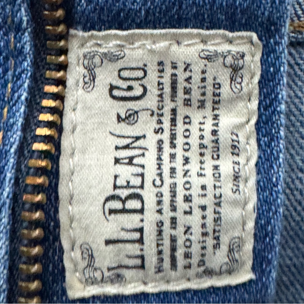 L.L.Bean Favorite Fit Denim Skirt Womens 16 Blue Jean Casual Classic - Picture 5 of 9